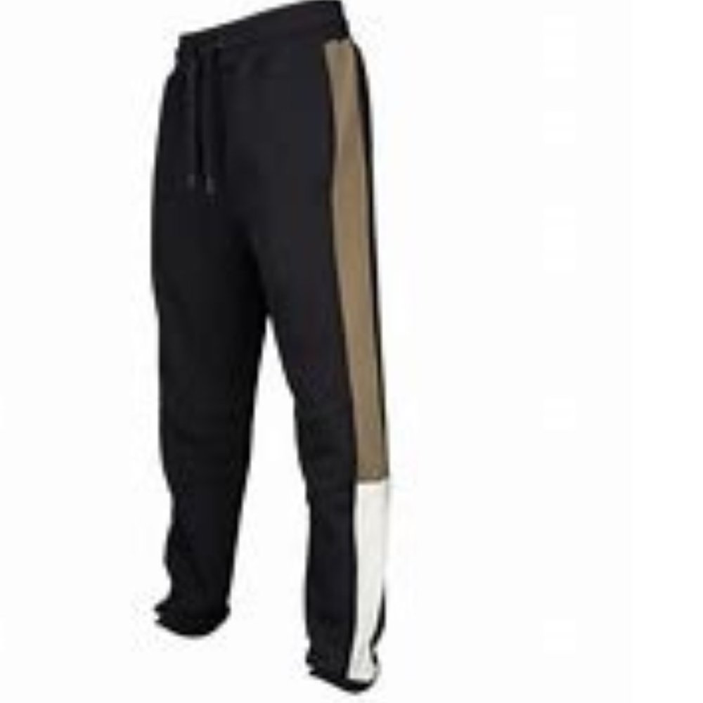 CSG Black Joggers with Creme white and Olive